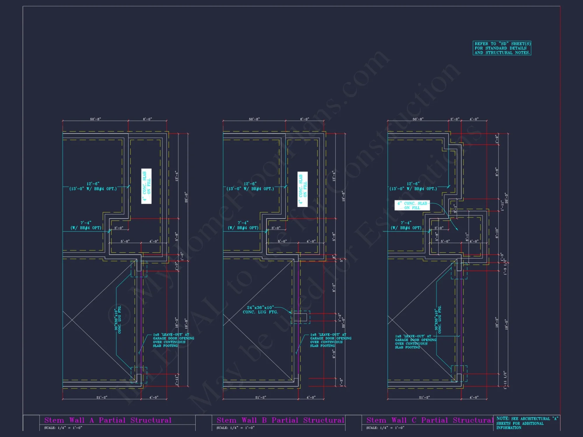 Spacious house Plan with 4 Elevations and 1.5 Story Designs