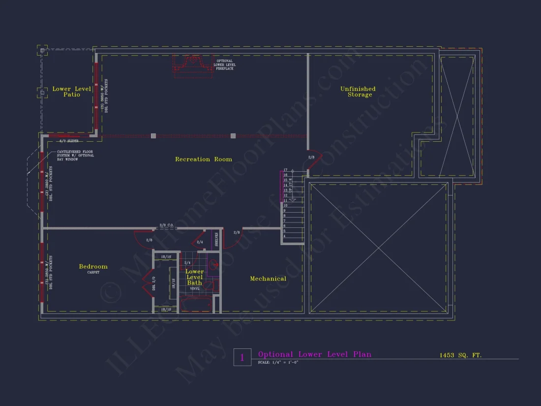 Spacious house Plan with 4 Elevations and 1.5 Story Designs