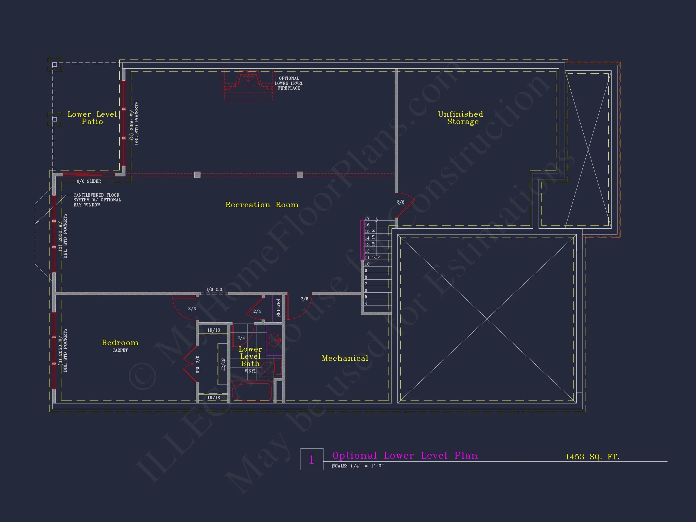 Spacious house Plan with 4 Elevations and 1.5 Story Designs