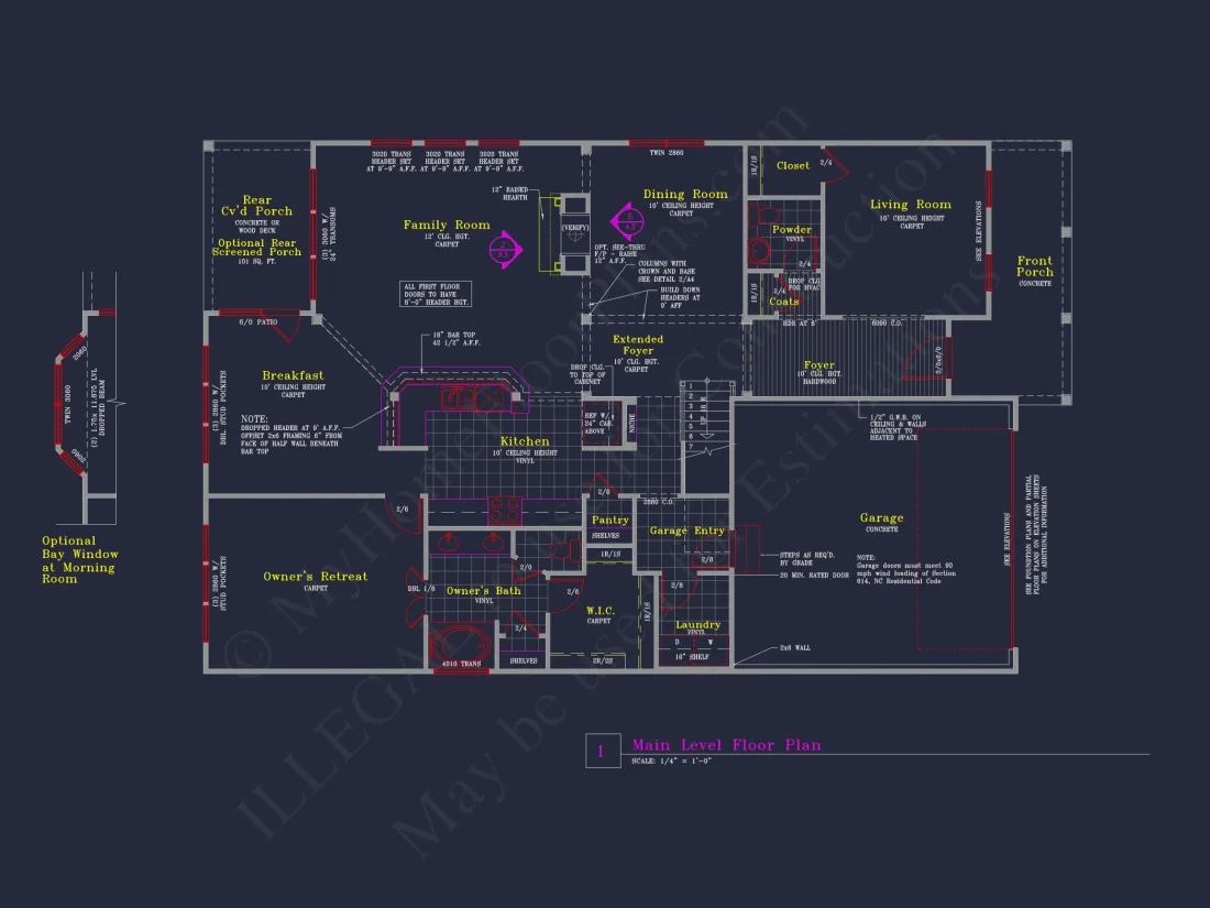 Spacious house Plan with 4 Elevations and 1.5 Story Designs