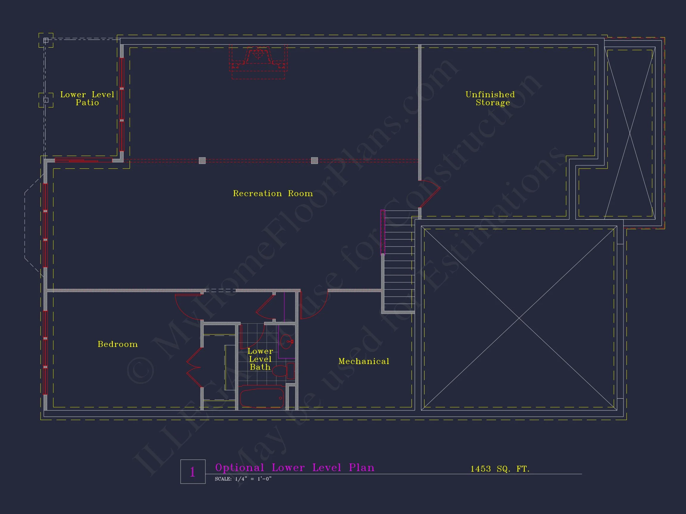 Spacious house Plan with 4 Elevations and 1.5 Story Designs