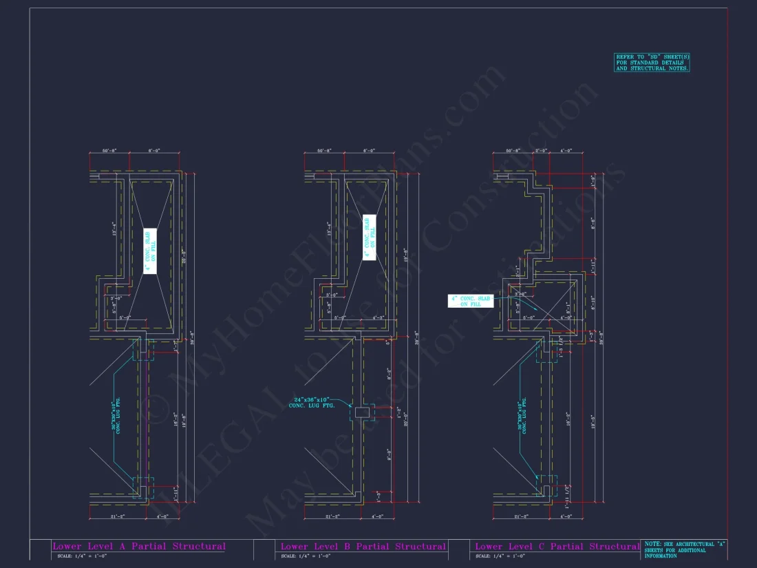 Spacious house Plan with 4 Elevations and 1.5 Story Designs