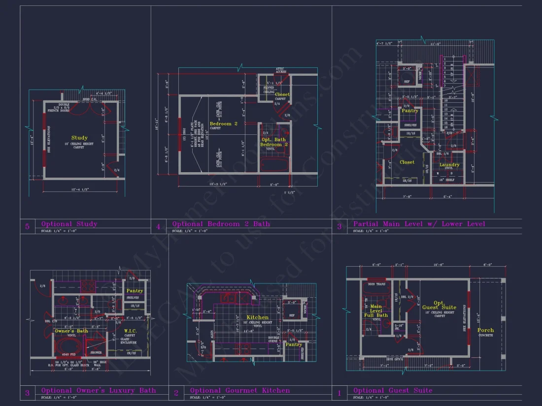 Spacious house Plan with 4 Elevations and 1.5 Story Designs