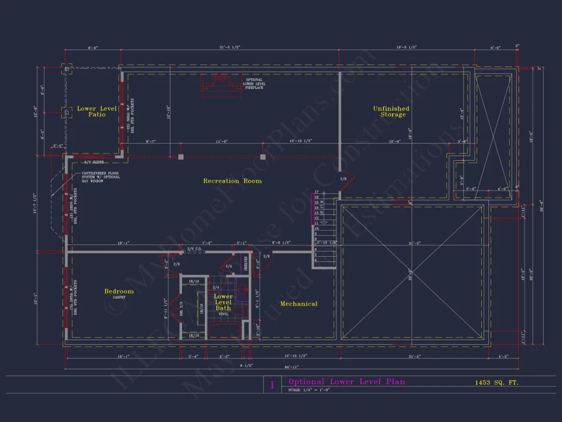 Spacious house Plan with 4 Elevations and 1.5 Story Designs