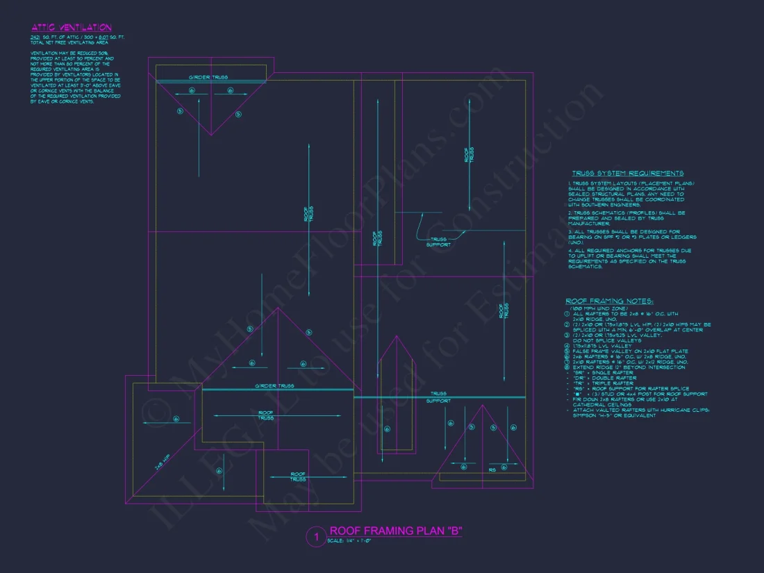 Craftsman house Plan with 2 Stories, 4 Bedrooms, and CAD Designs
