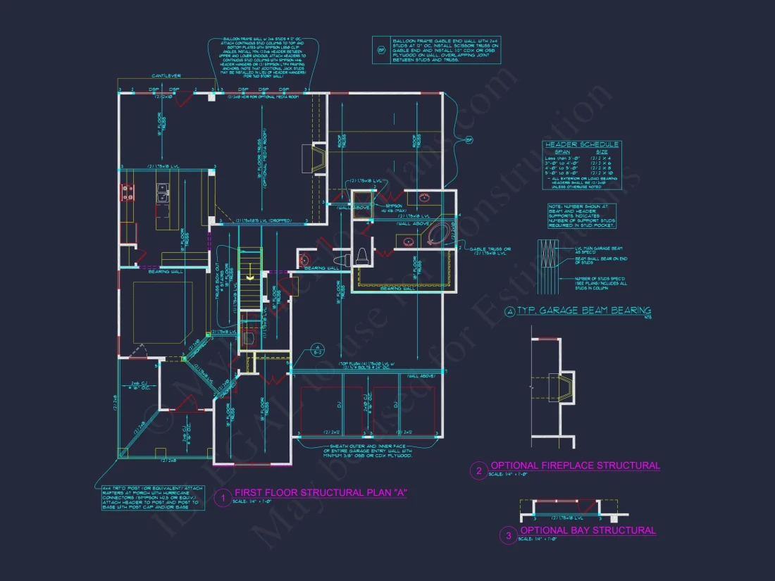 Craftsman house Plan with 2 Stories, 4 Bedrooms, and CAD Designs