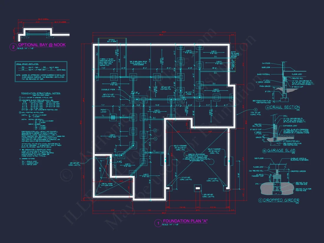 Craftsman house Plan with 2 Stories, 4 Bedrooms, and CAD Designs