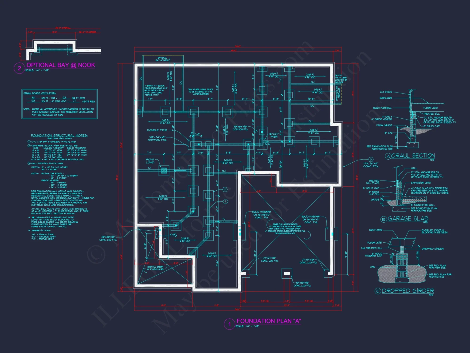 Craftsman house Plan with 2 Stories, 4 Bedrooms, and CAD Designs