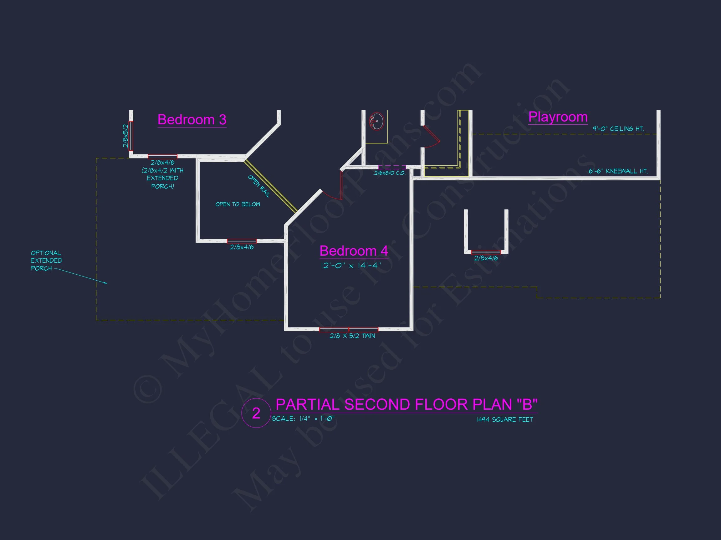 8-1693 HOUSE PLAN - Craftsman House Plan with 2 Stories, 4 Bedrooms, and CAD Designs 22 Craftsman house Plan with 2 Stories, 4 Bedrooms, and CAD Designs