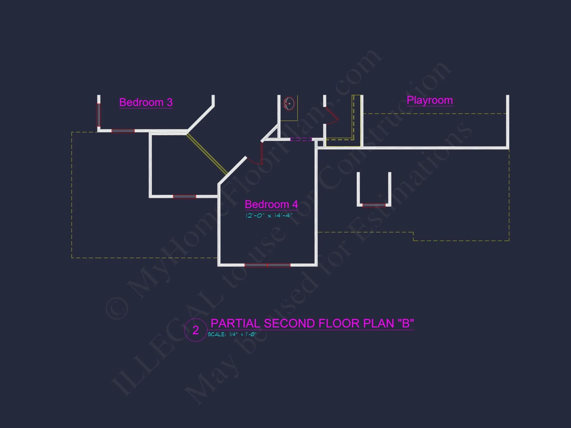 Craftsman house Plan with 2 Stories, 4 Bedrooms, and CAD Designs