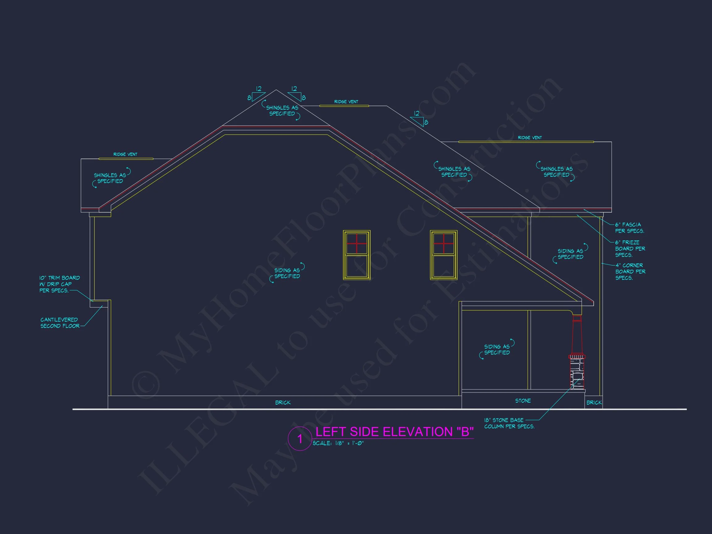 8-1693 HOUSE PLAN - Craftsman House Plan with 2 Stories, 4 Bedrooms, and CAD Designs 14 Craftsman house Plan with 2 Stories, 4 Bedrooms, and CAD Designs