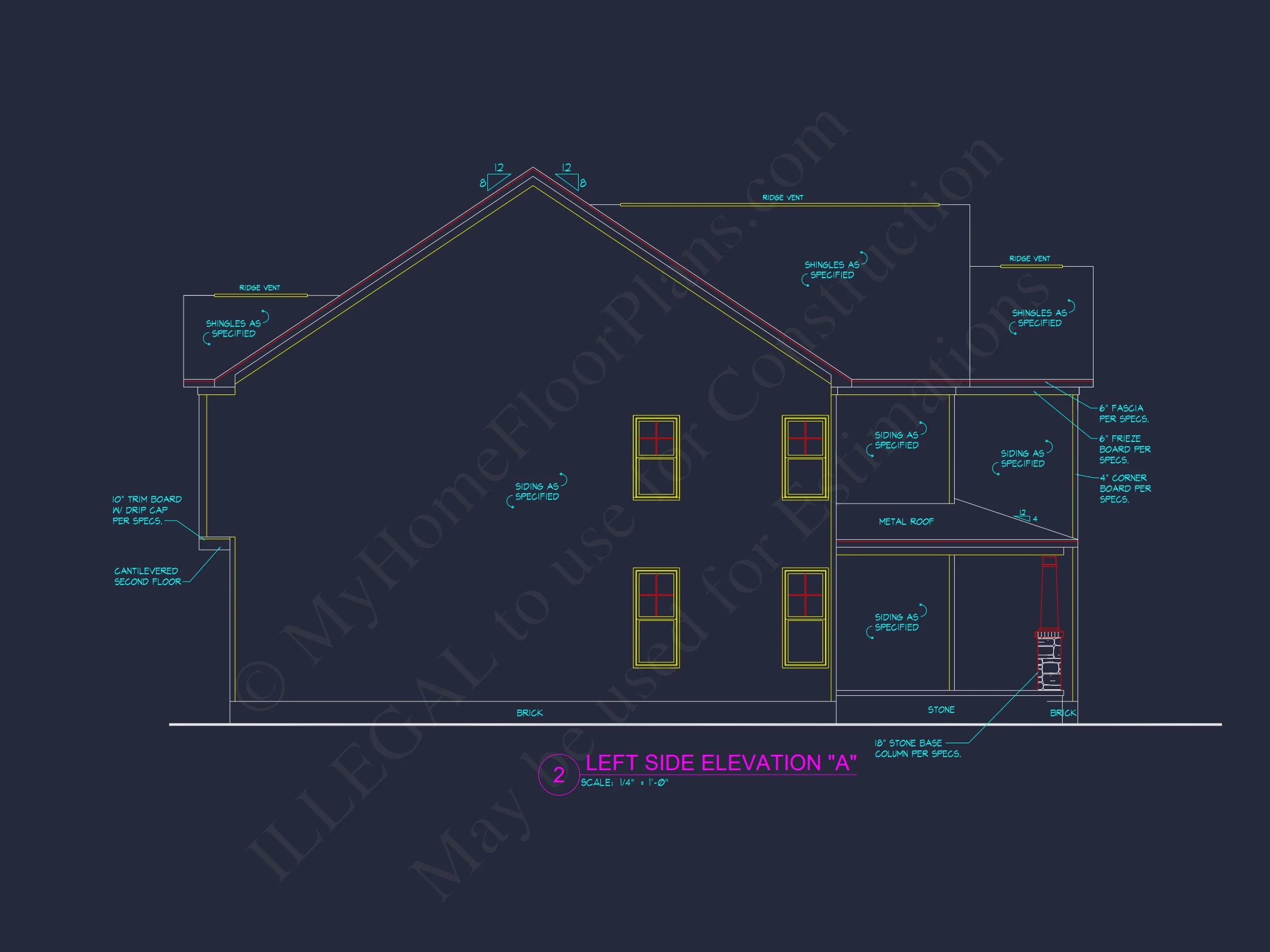 8-1693 HOUSE PLAN - Craftsman House Plan with 2 Stories, 4 Bedrooms, and CAD Designs 10 Craftsman house Plan with 2 Stories, 4 Bedrooms, and CAD Designs