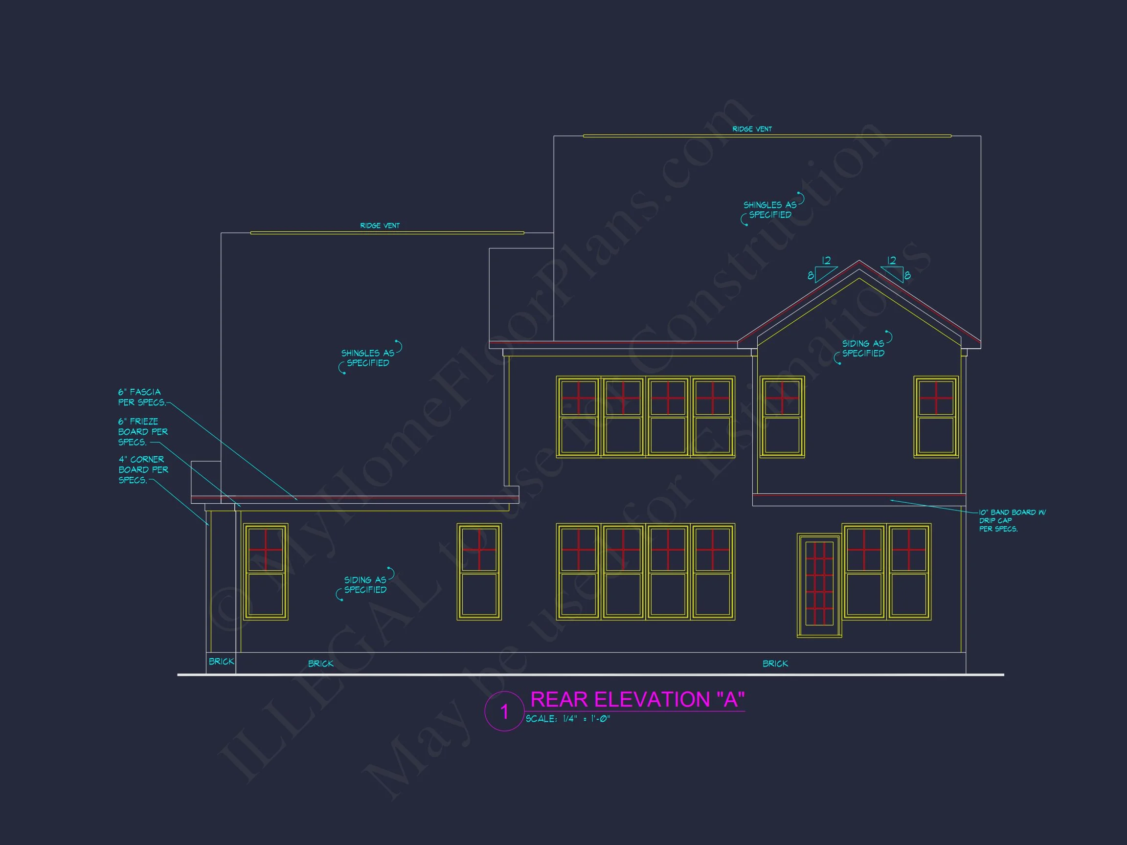 8-1693 HOUSE PLAN - Craftsman House Plan with 2 Stories, 4 Bedrooms, and CAD Designs 8 Craftsman house Plan with 2 Stories, 4 Bedrooms, and CAD Designs