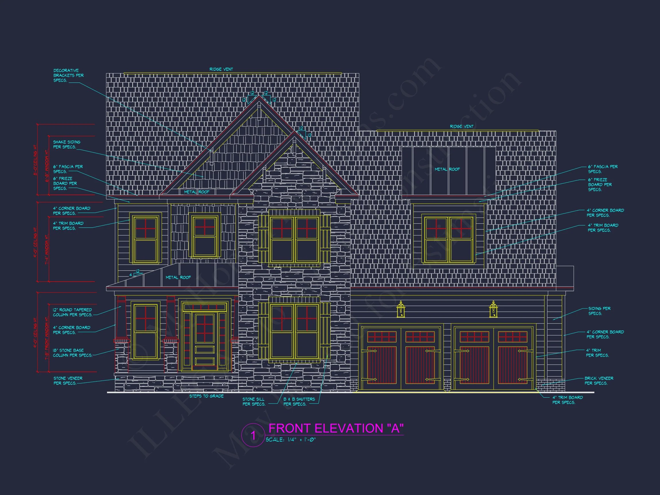 8-1693 HOUSE PLAN - Craftsman House Plan with 2 Stories, 4 Bedrooms, and CAD Designs 7 Craftsman house Plan with 2 Stories, 4 Bedrooms, and CAD Designs