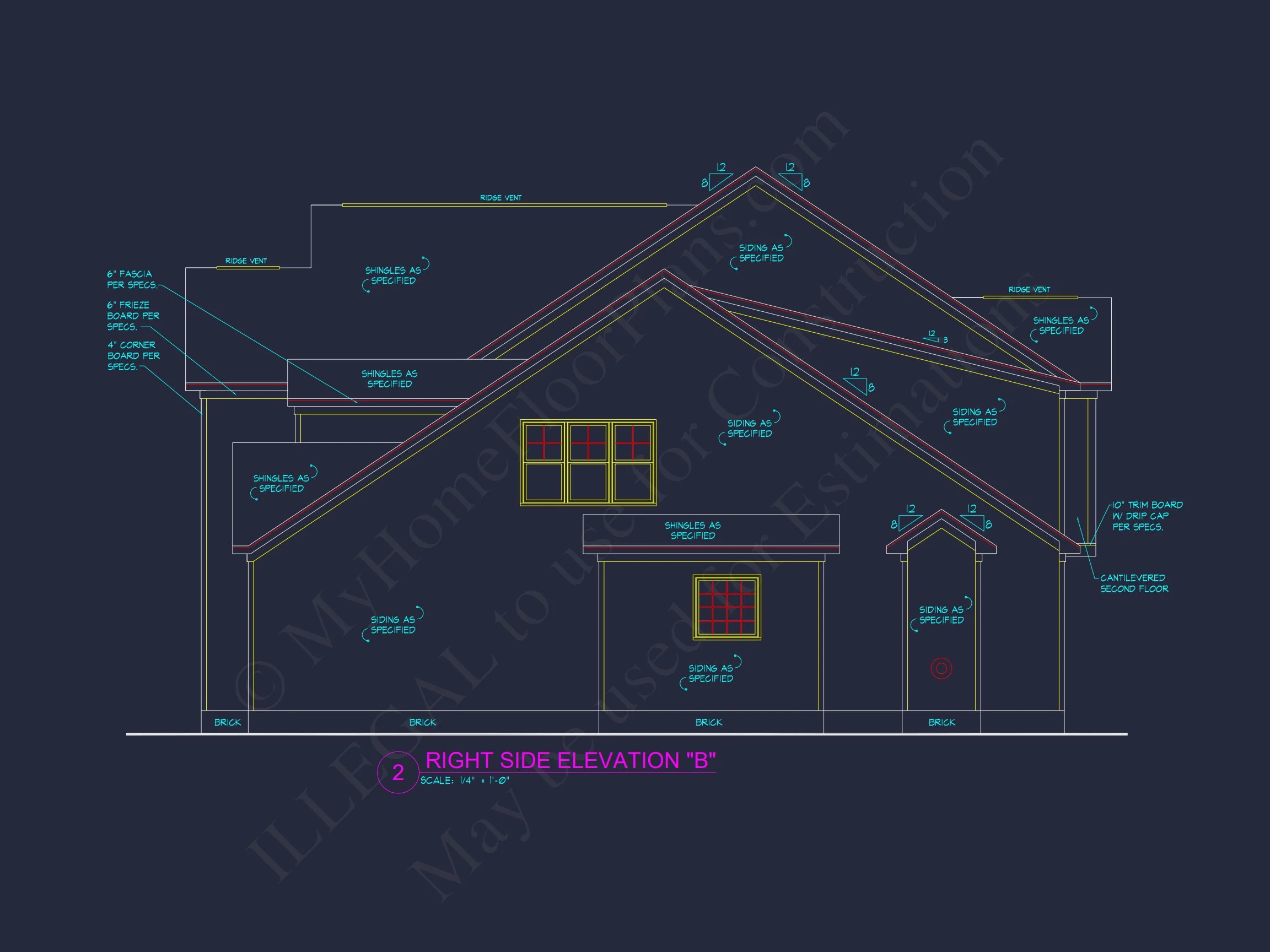 8-1693 HOUSE PLAN - Craftsman House Plan with 2 Stories, 4 Bedrooms, and CAD Designs 5 Craftsman house Plan with 2 Stories, 4 Bedrooms, and CAD Designs
