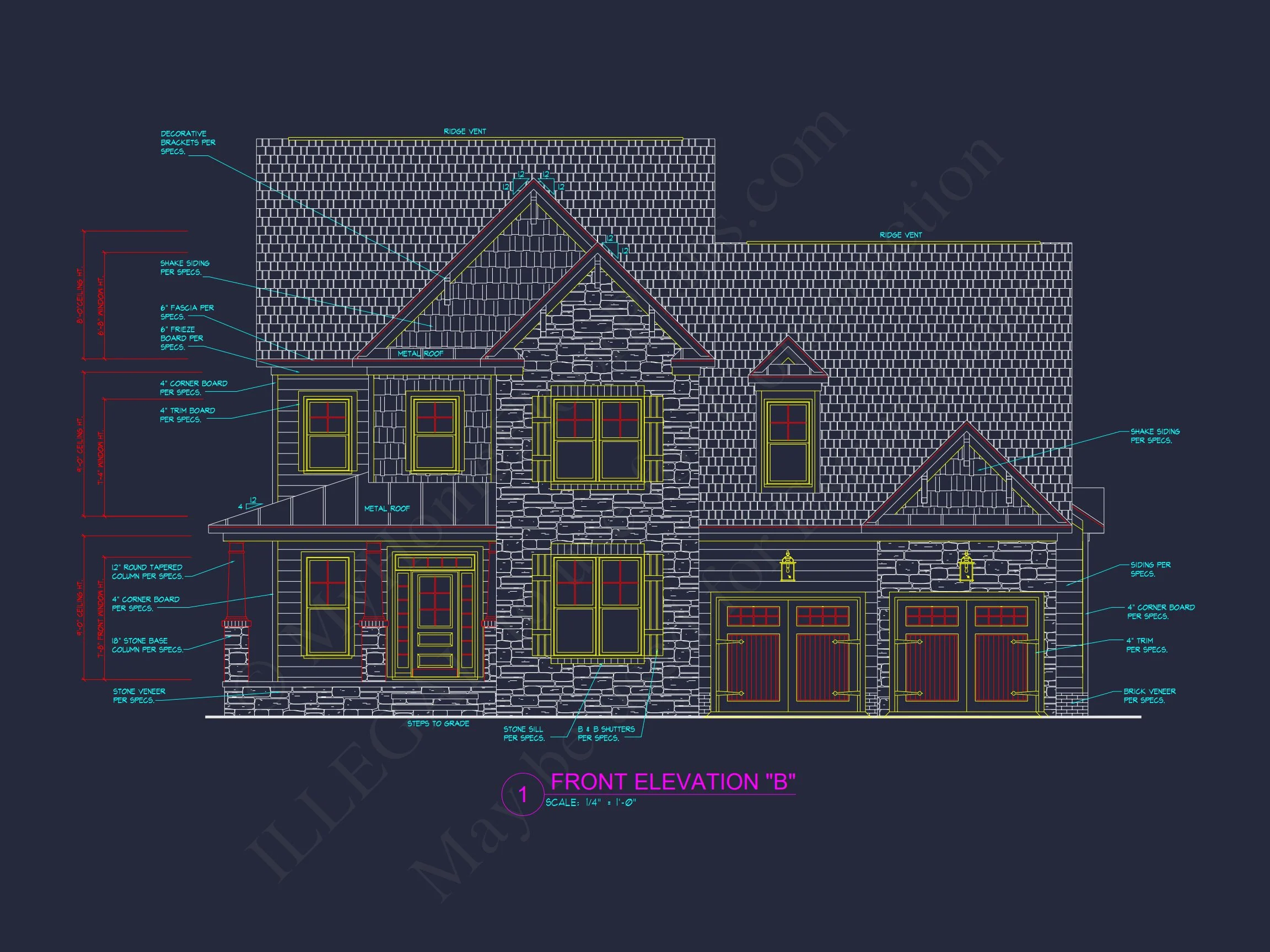 8-1693 HOUSE PLAN - Craftsman House Plan with 2 Stories, 4 Bedrooms, and CAD Designs 3 Craftsman house Plan with 2 Stories, 4 Bedrooms, and CAD Designs