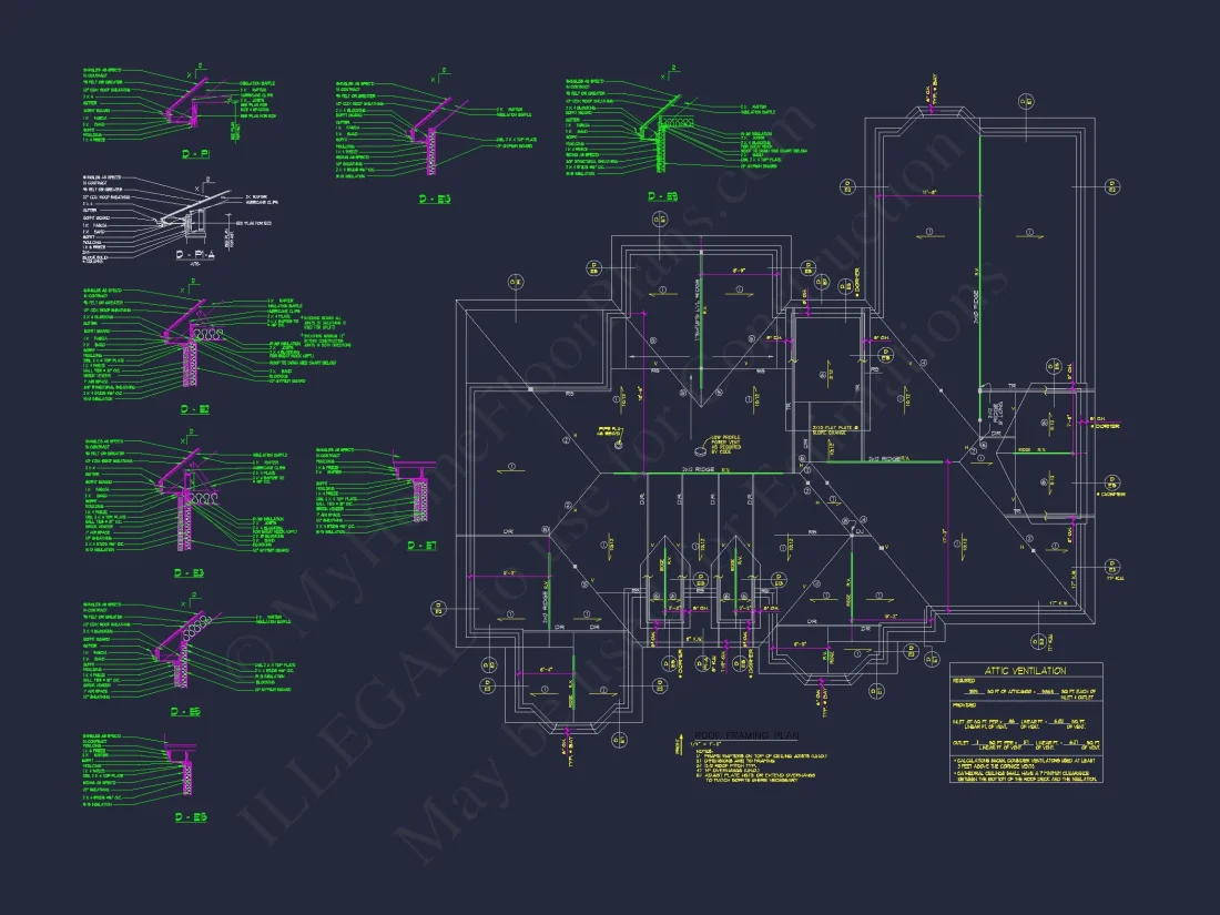 Elegant house Floor Plan with Detailed CAD Designs