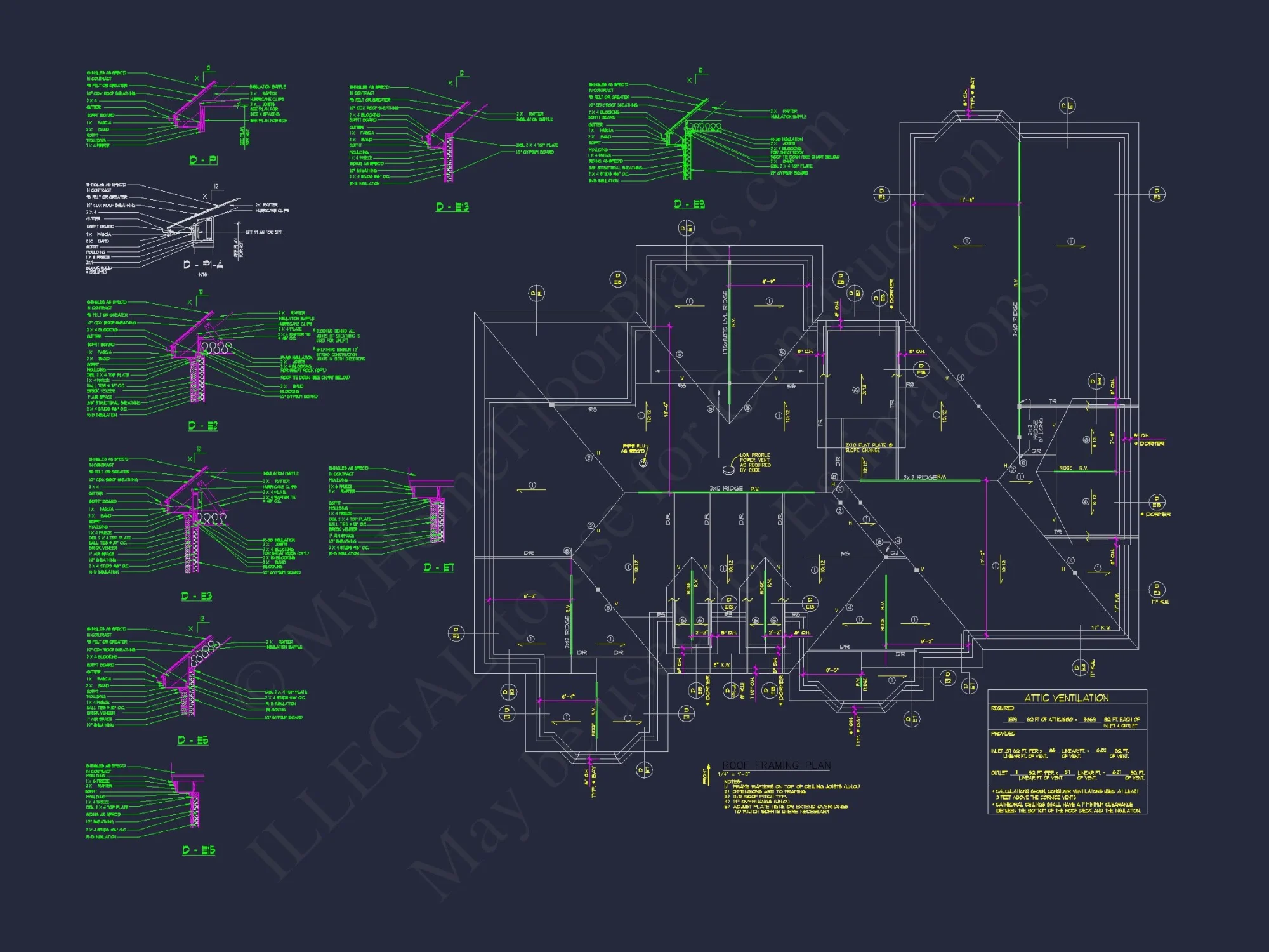 Elegant house Floor Plan with Detailed CAD Designs