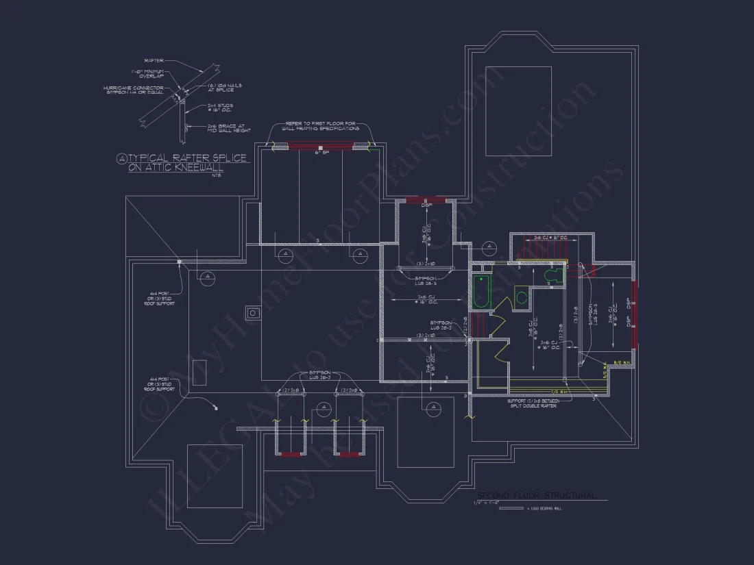 Elegant house Floor Plan with Detailed CAD Designs