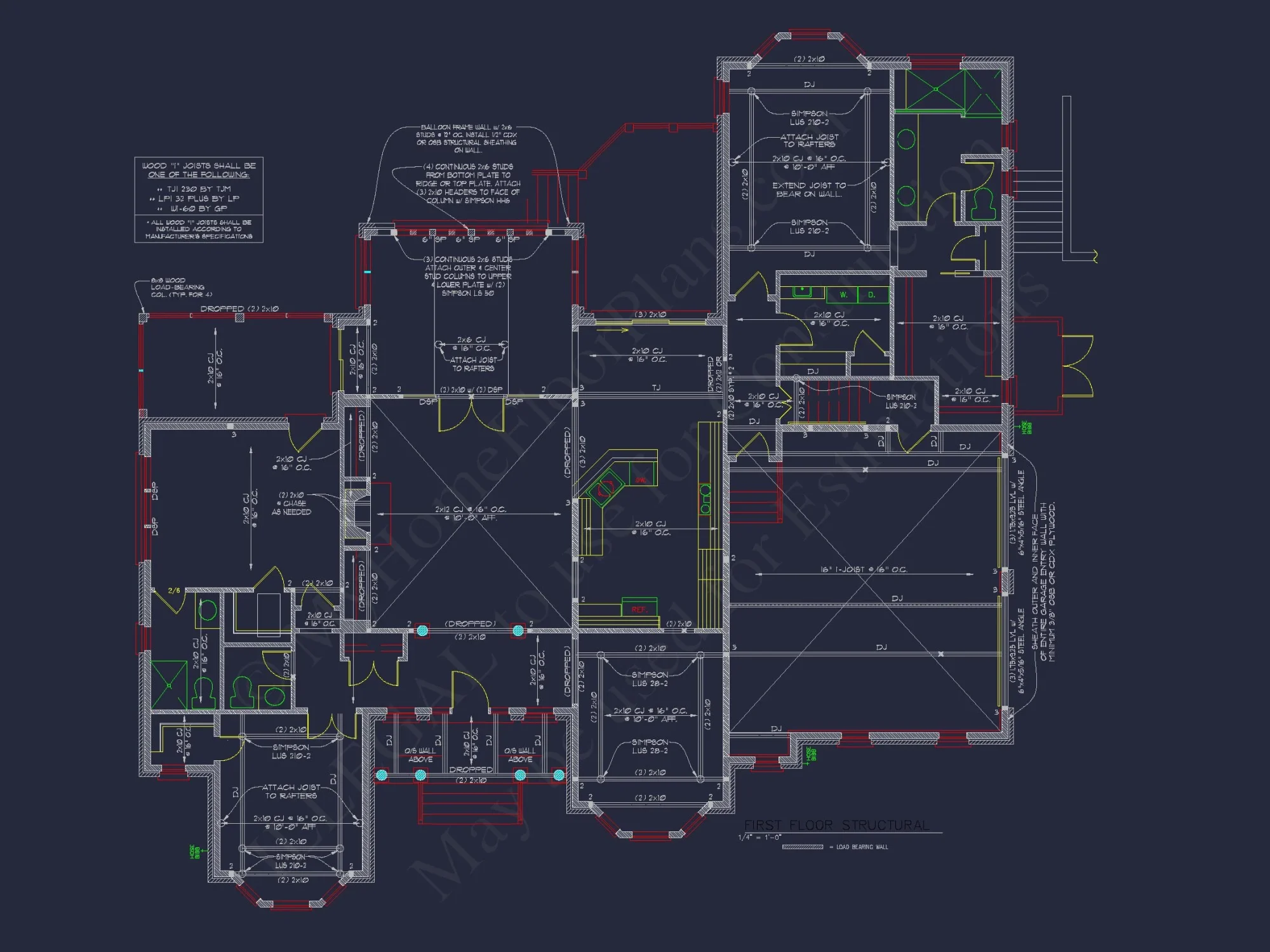 Elegant house Floor Plan with Detailed CAD Designs
