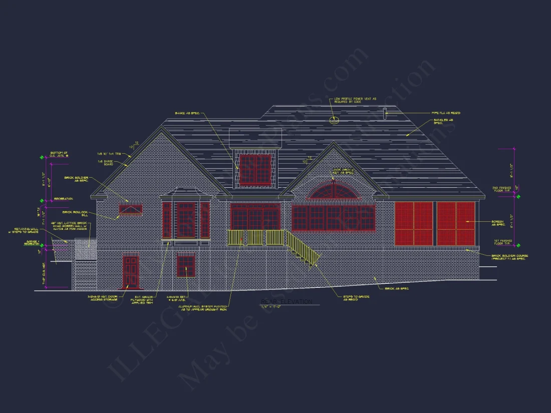 Elegant house Floor Plan with Detailed CAD Designs