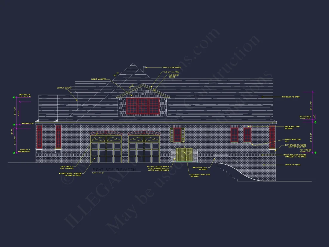 Elegant house Floor Plan with Detailed CAD Designs
