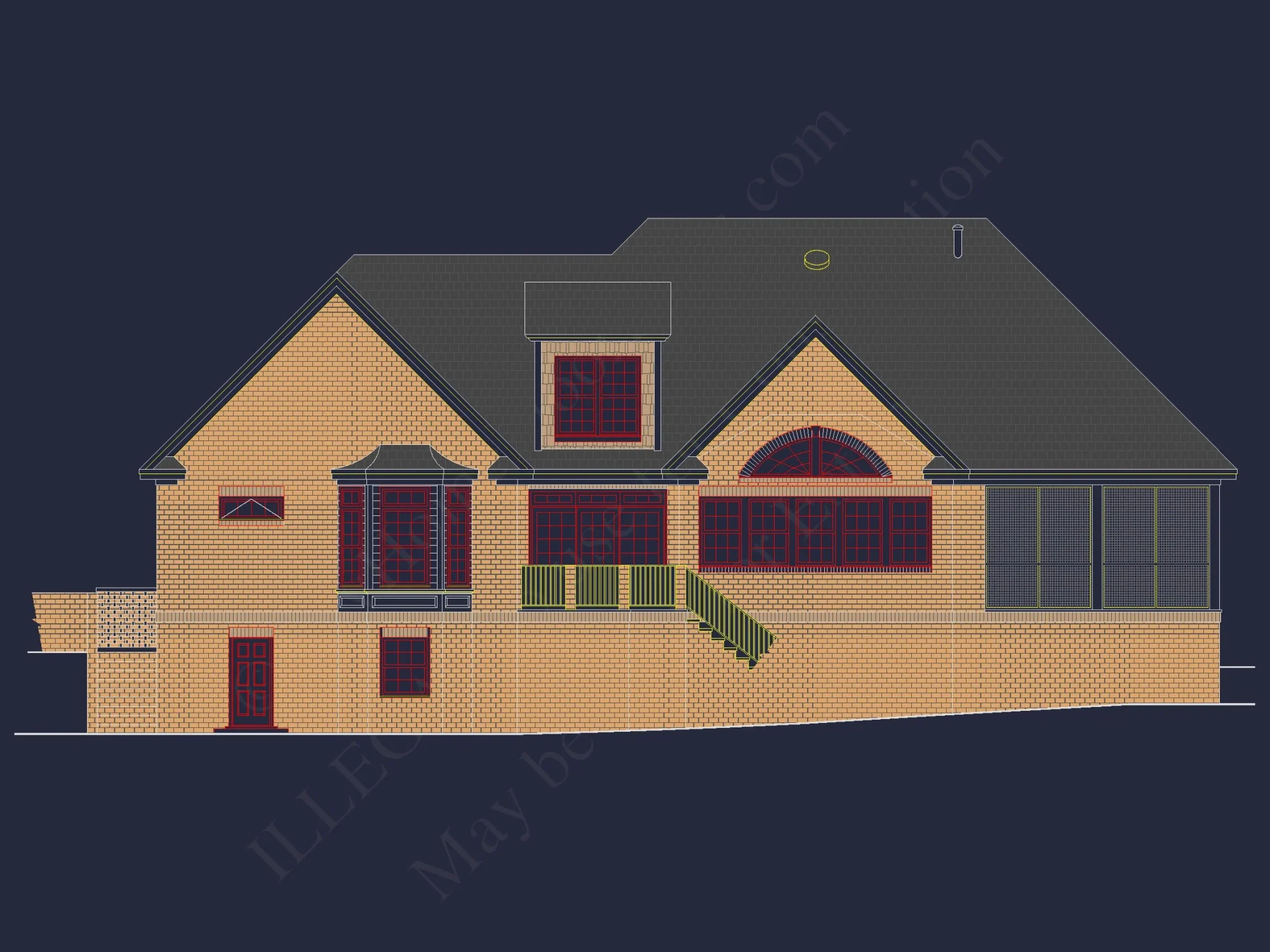 Elegant house Floor Plan with Detailed CAD Designs