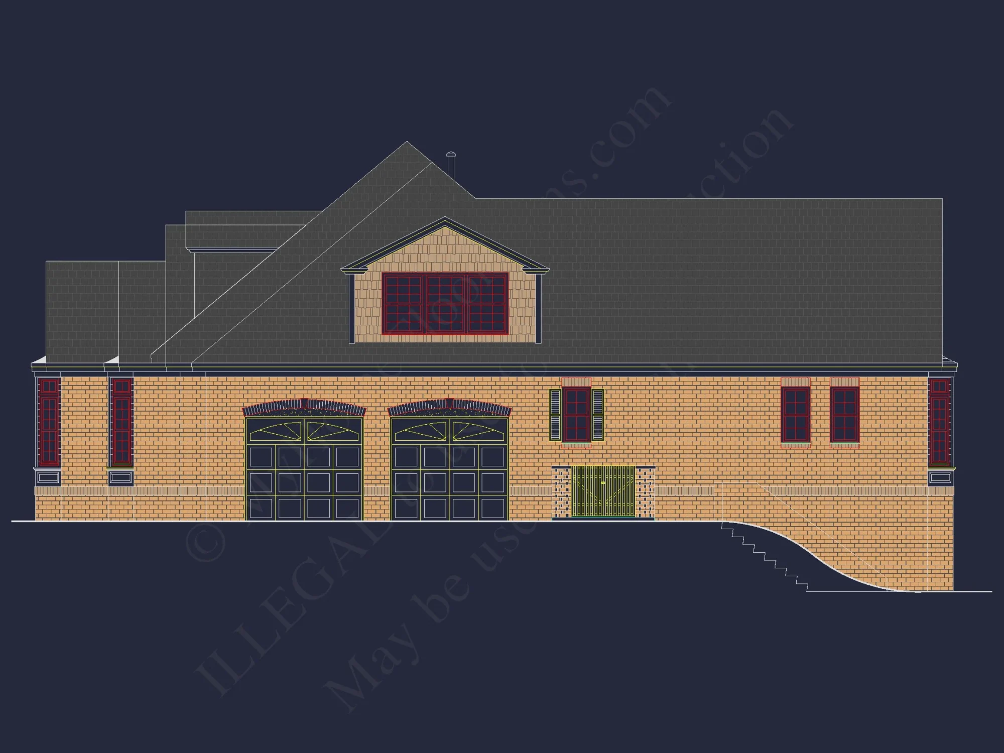 Elegant house Floor Plan with Detailed CAD Designs