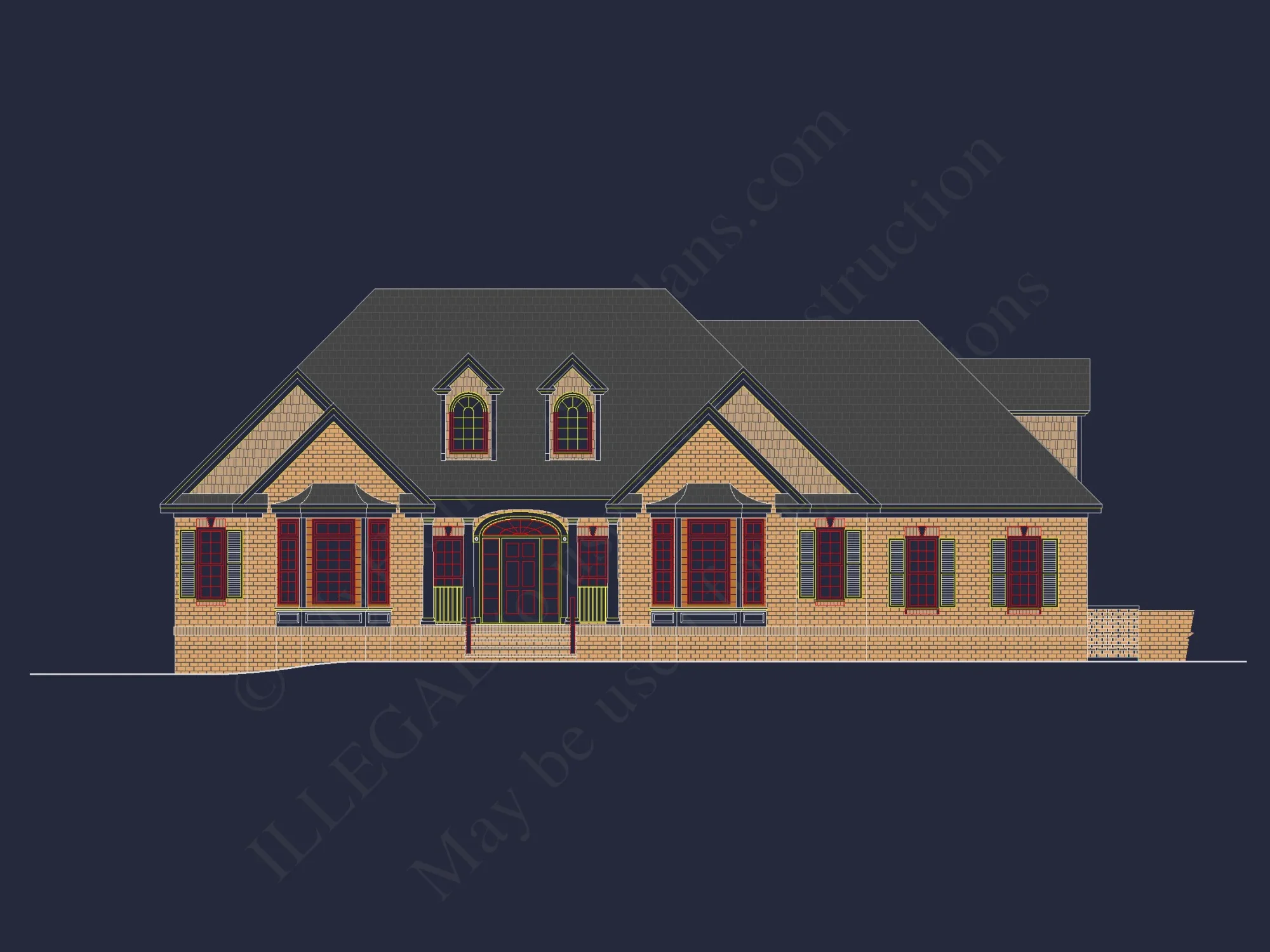 Elegant house Floor Plan with Detailed CAD Designs