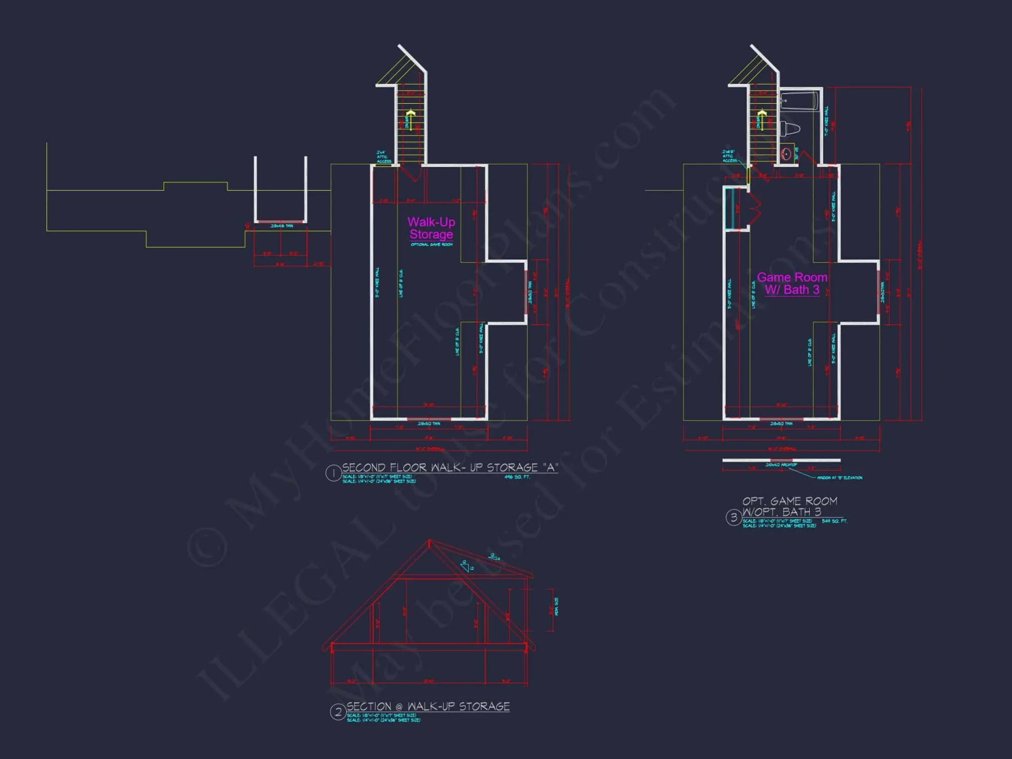 Craftsman house Floor Plan with 4 Bedrooms and 2-Car Garage