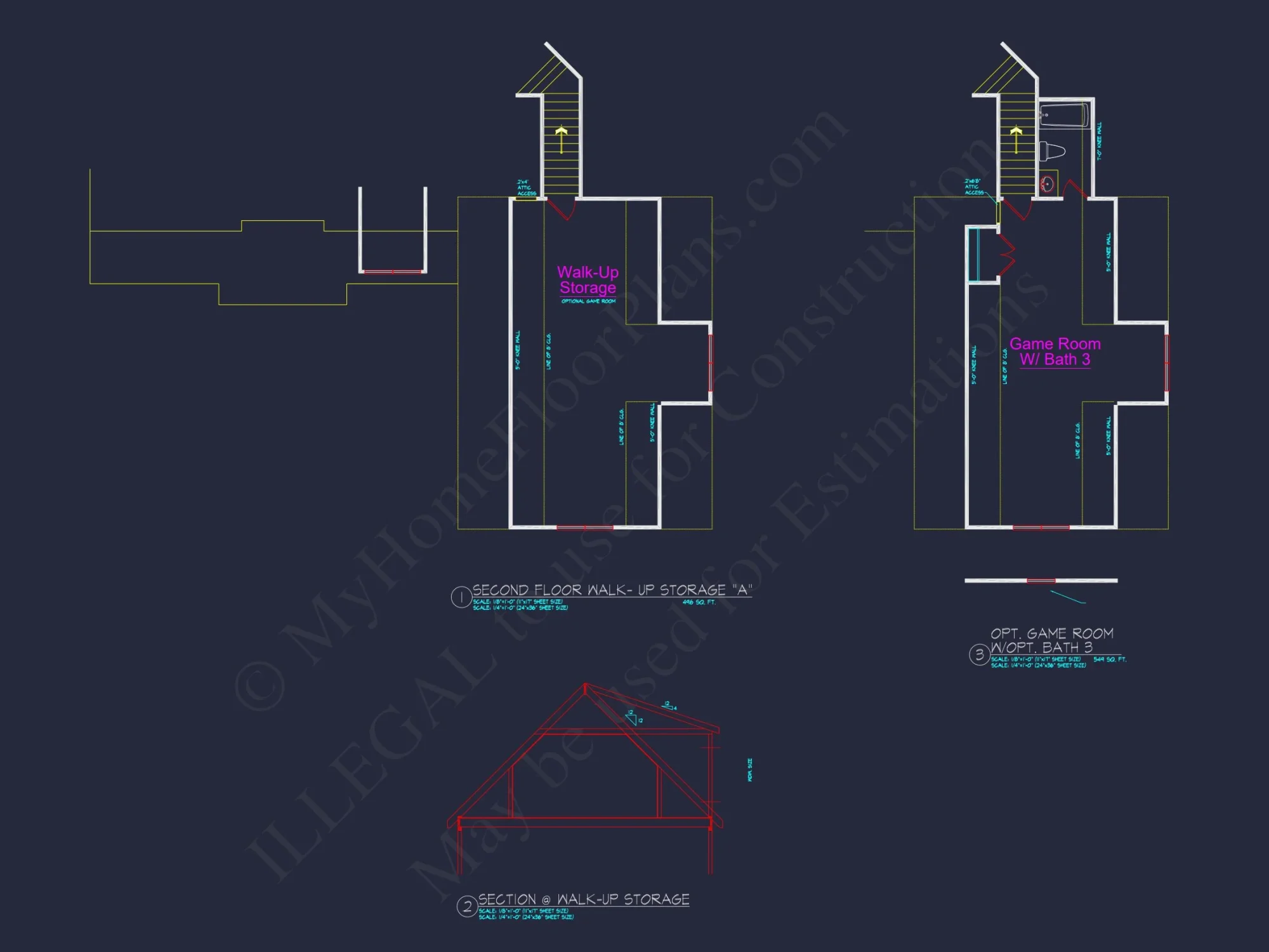 Craftsman house Floor Plan with 4 Bedrooms and 2-Car Garage