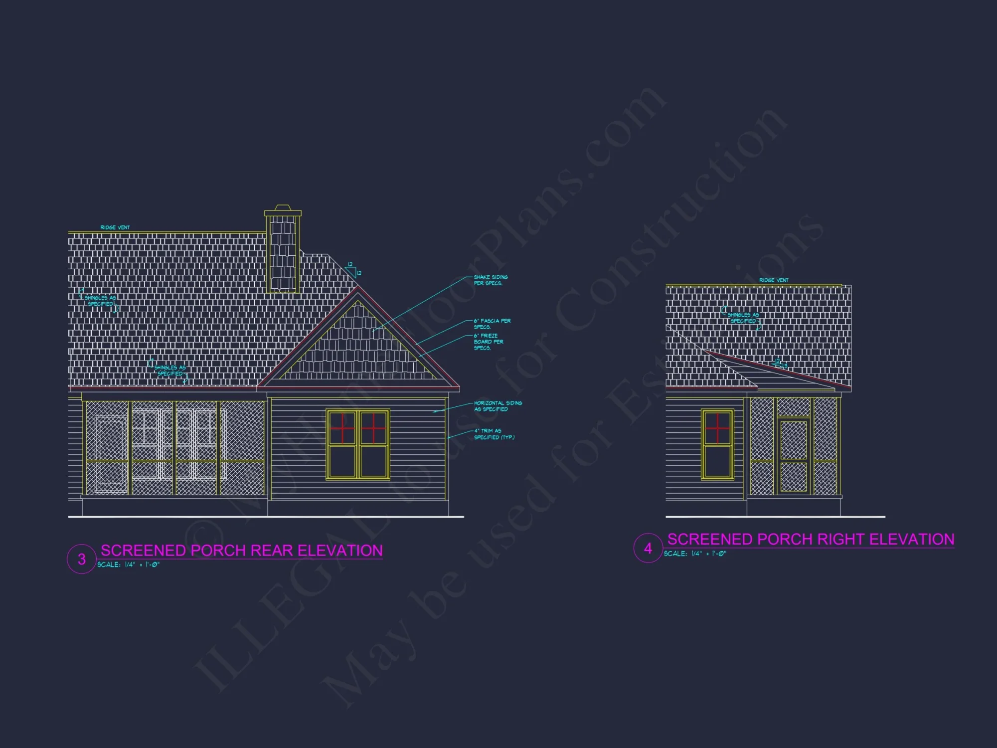 Craftsman house Floor Plan with 4 Bedrooms and 2-Car Garage