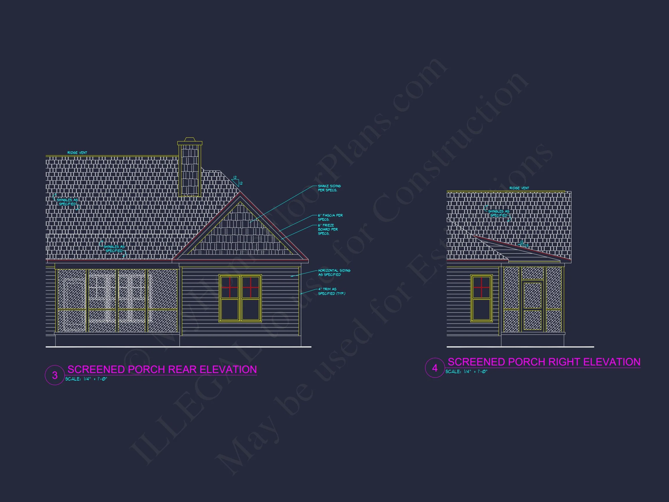 Craftsman house Floor Plan with 4 Bedrooms and 2-Car Garage