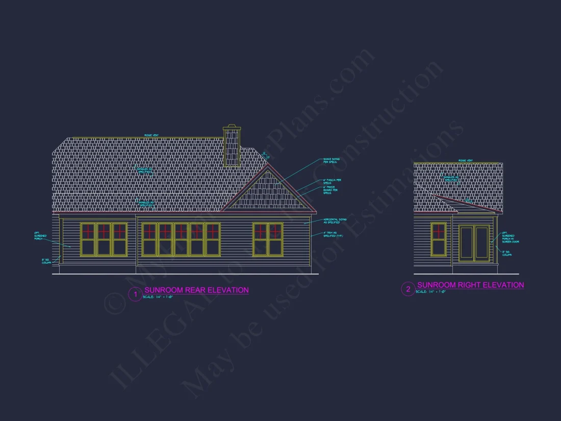 Craftsman house Floor Plan with 4 Bedrooms and 2-Car Garage