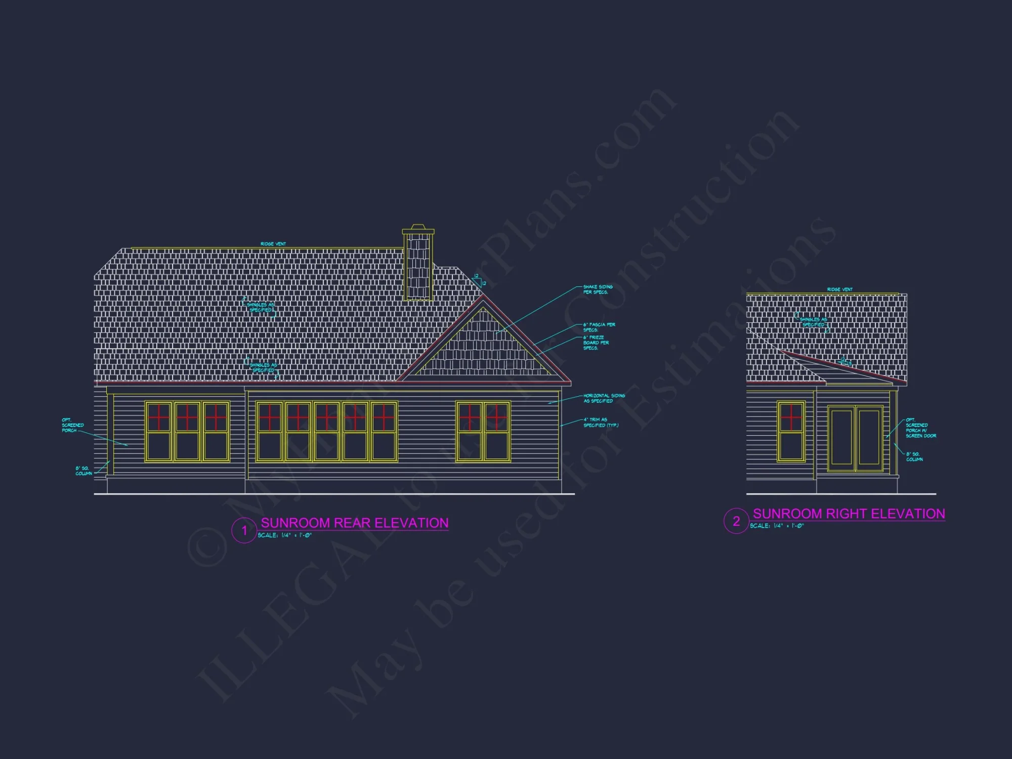 Craftsman house Floor Plan with 4 Bedrooms and 2-Car Garage