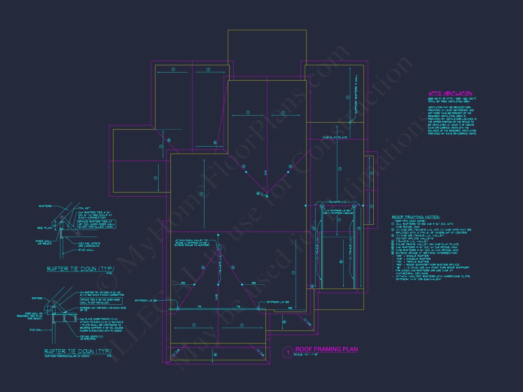 Craftsman house Plan with 2 Stories and 3-Car Garage