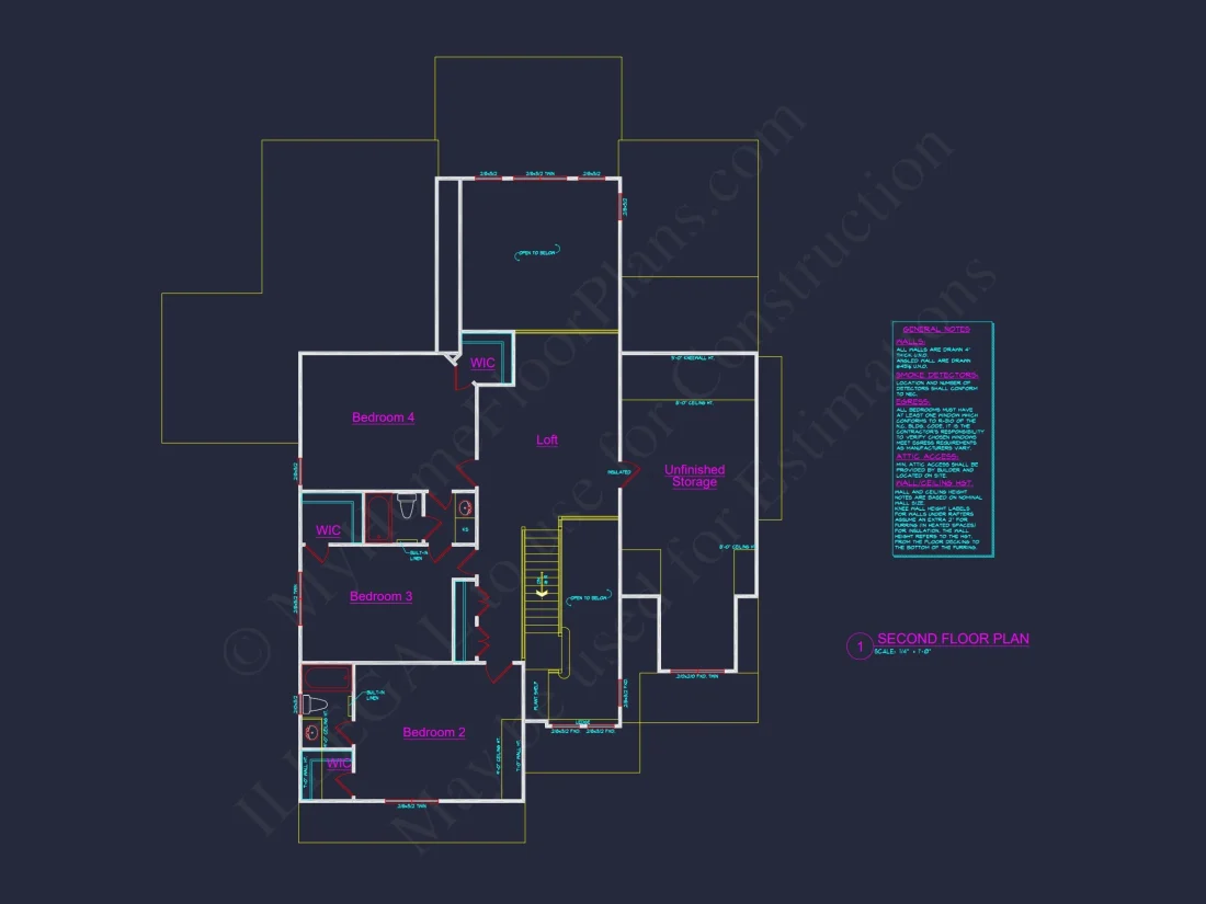 Craftsman house Plan with 2 Stories and 3-Car Garage