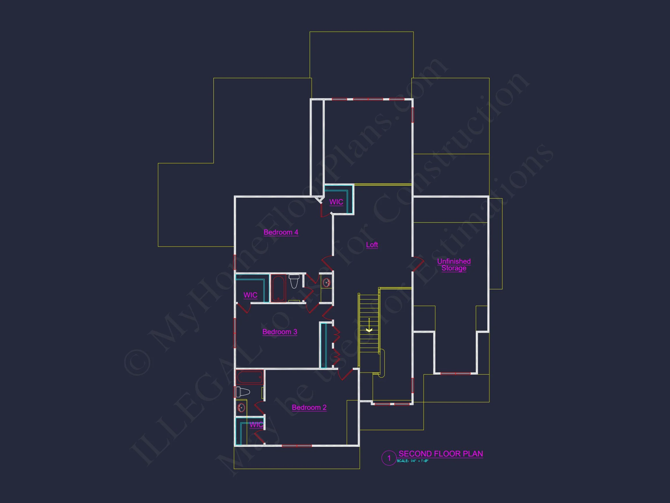 Craftsman house Plan with 2 Stories and 3-Car Garage