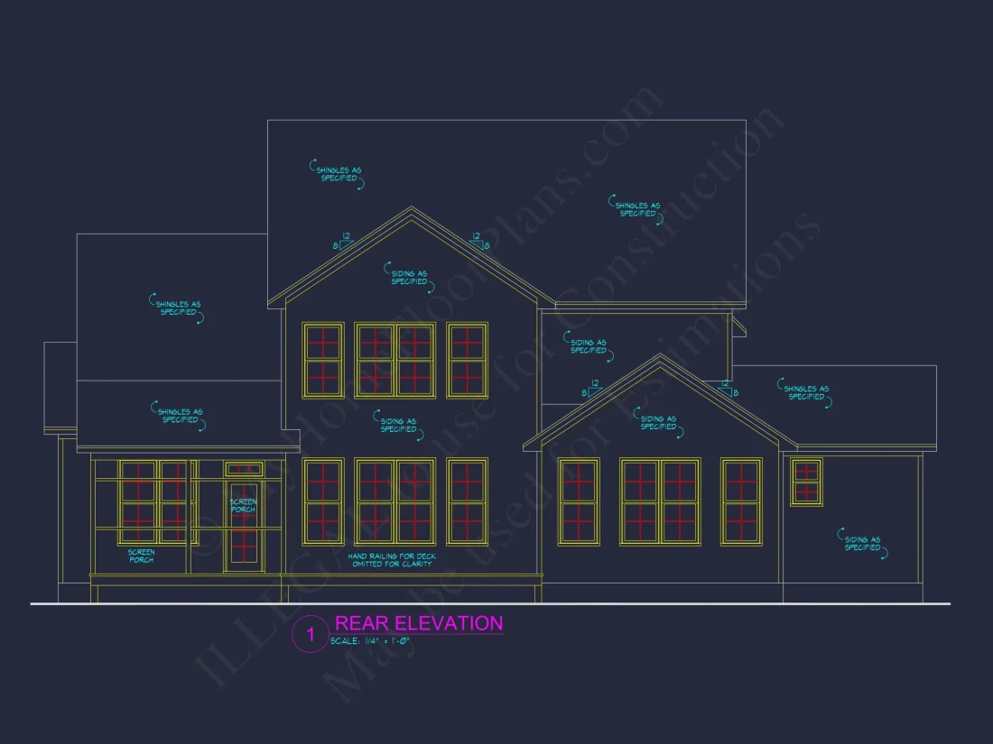 Craftsman house Plan with 2 Stories and 3-Car Garage