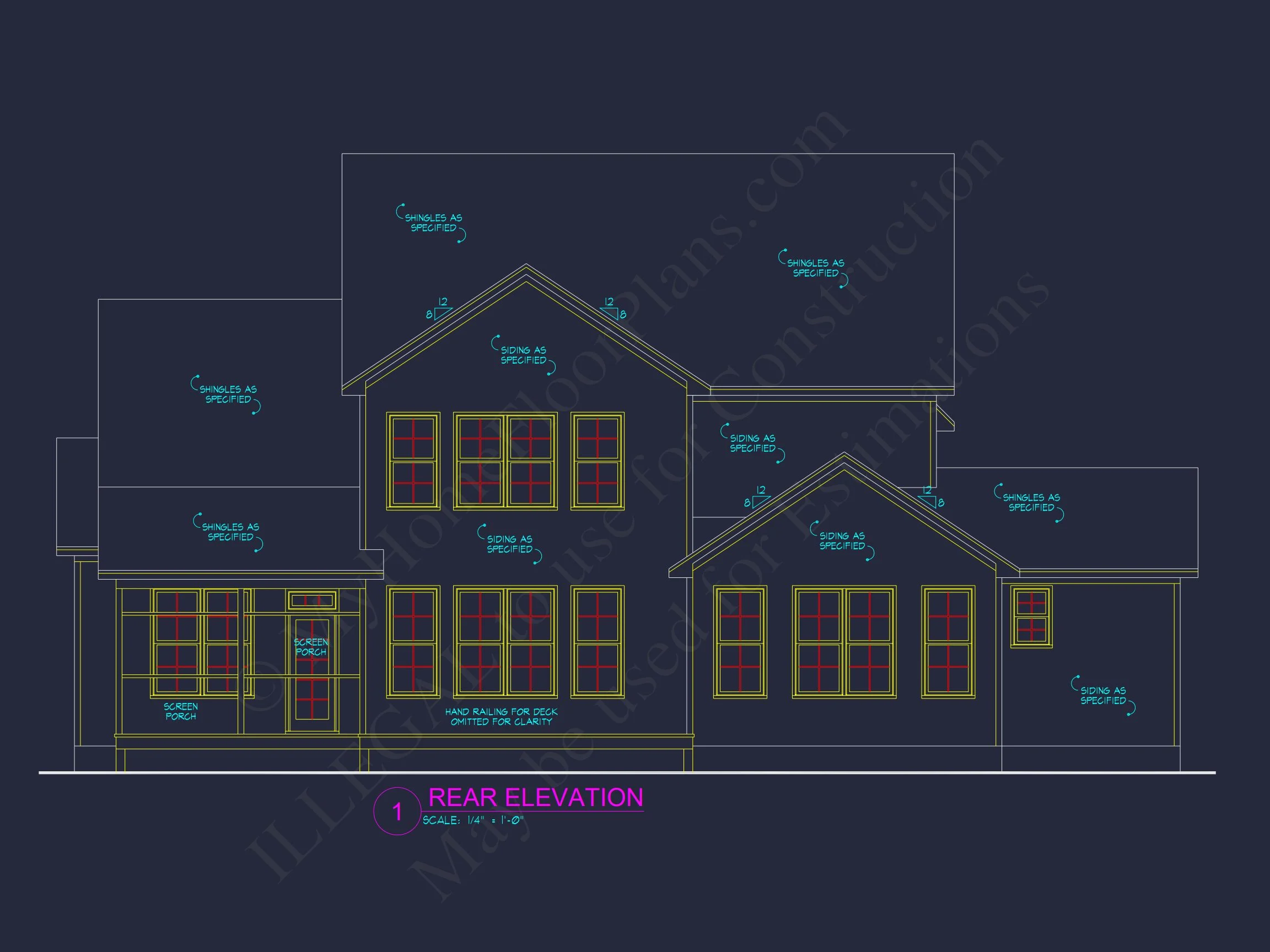 Craftsman house Plan with 2 Stories and 3-Car Garage