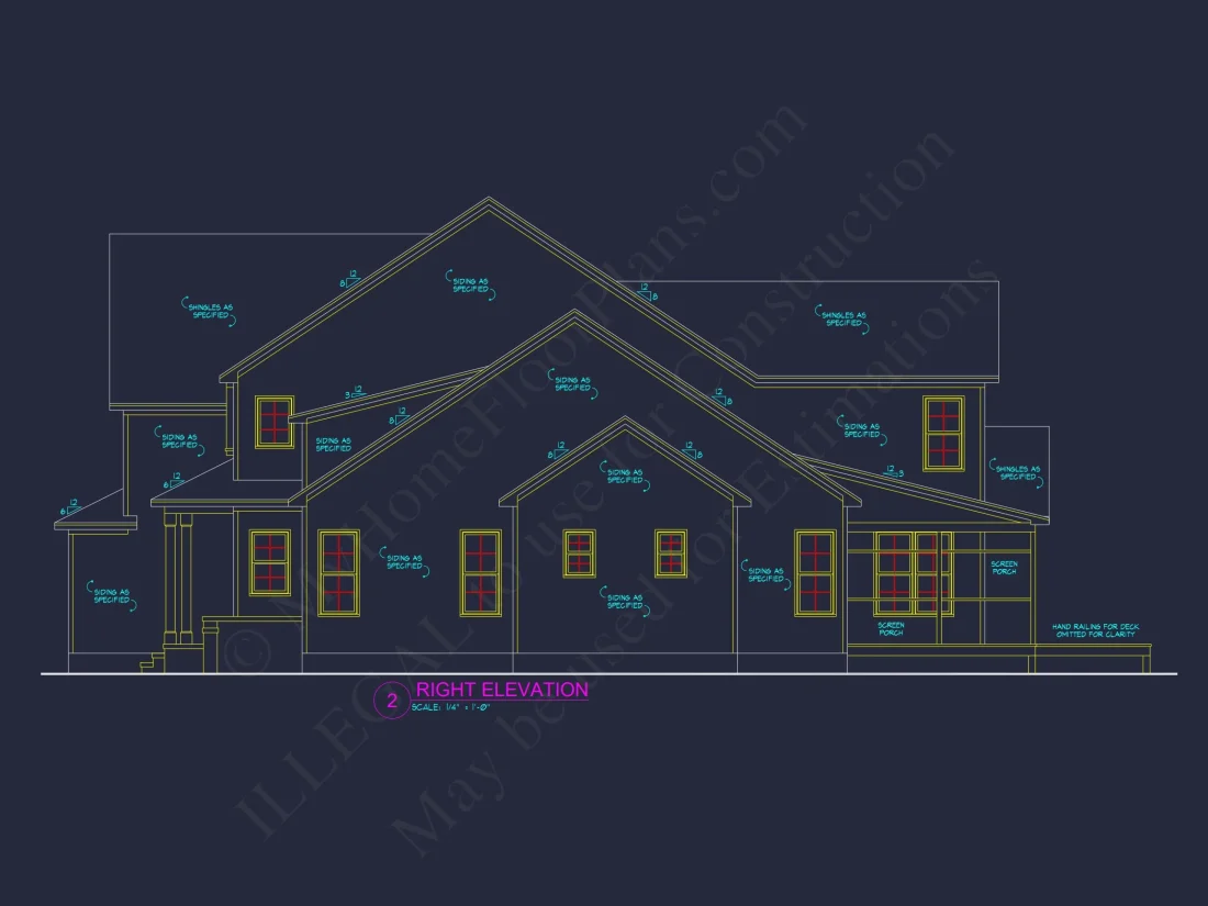 Craftsman house Plan with 2 Stories and 3-Car Garage