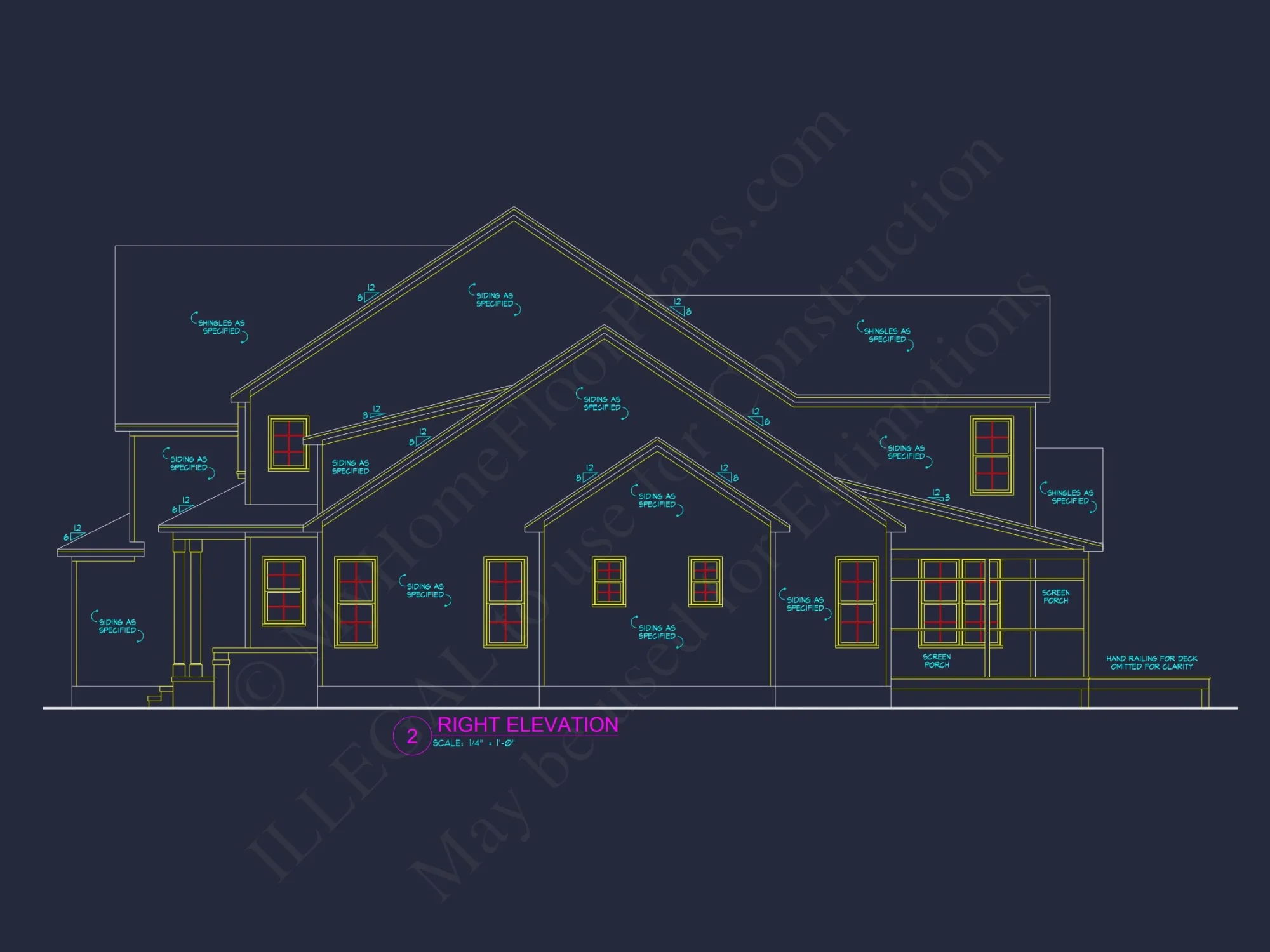 Craftsman house Plan with 2 Stories and 3-Car Garage