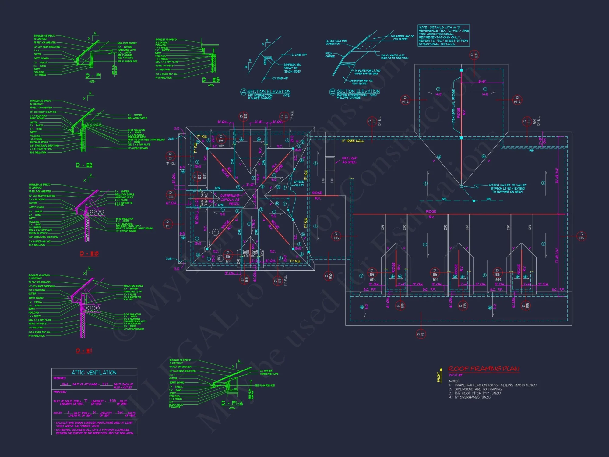 78'-Wide Cape Cod Floor Plan with Great Room and 2 Garage Bays