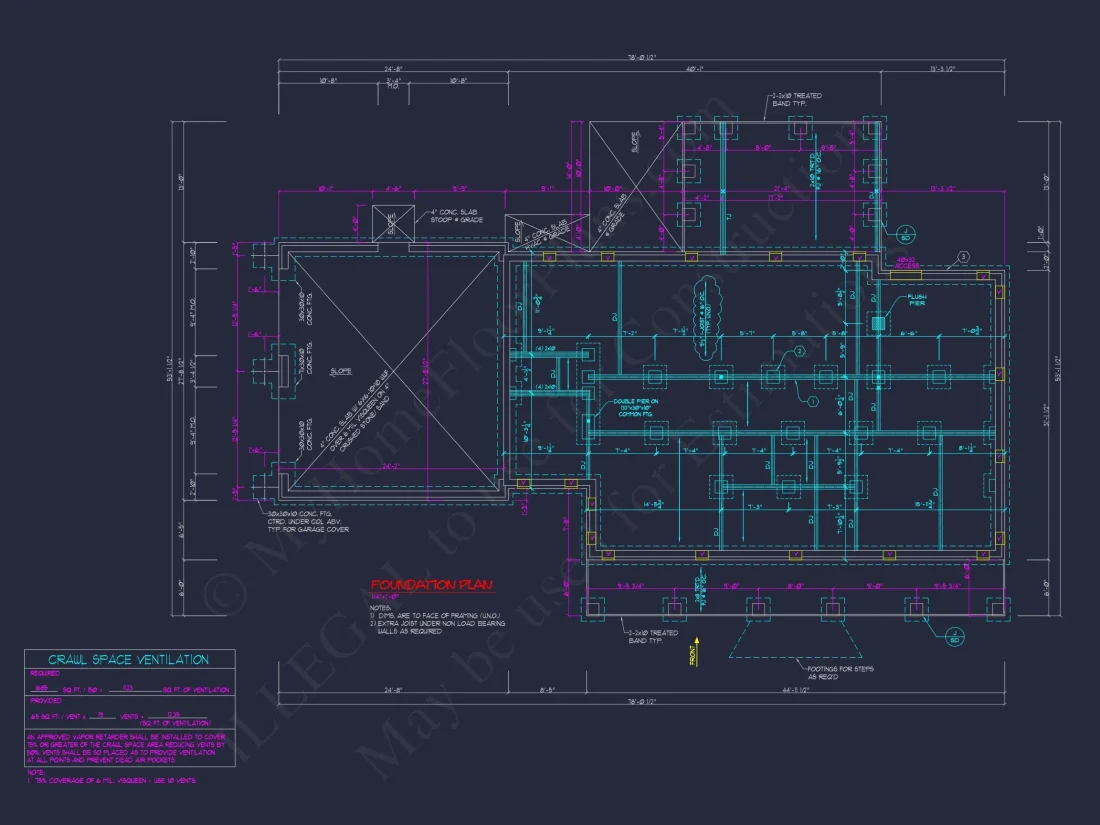 78'-Wide Cape Cod Floor Plan with Great Room and 2 Garage Bays
