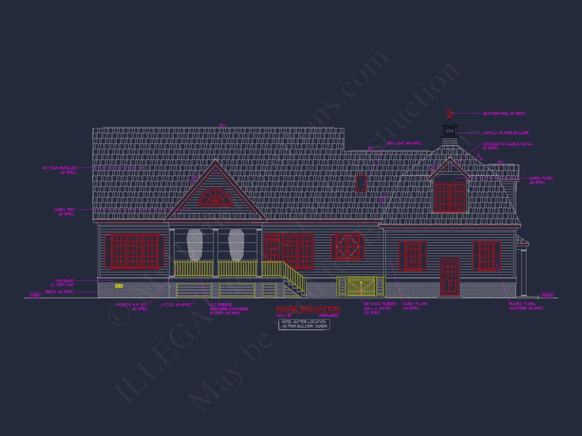 78'-Wide Cape Cod Floor Plan with Great Room and 2 Garage Bays