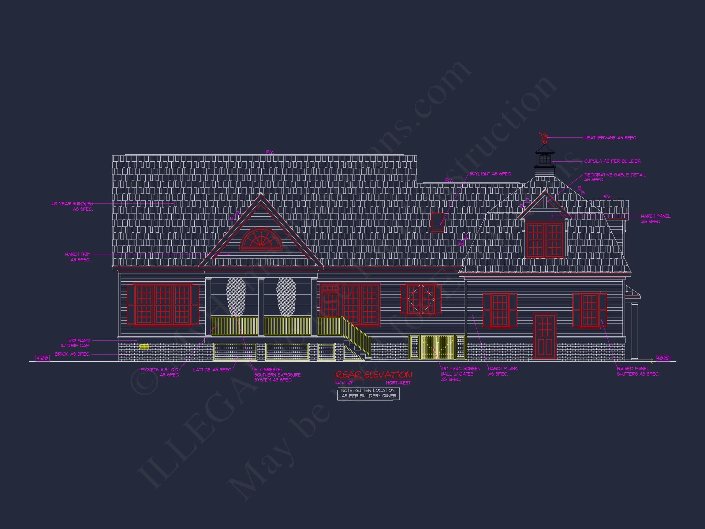 78'-Wide Cape Cod Floor Plan with Great Room and 2 Garage Bays