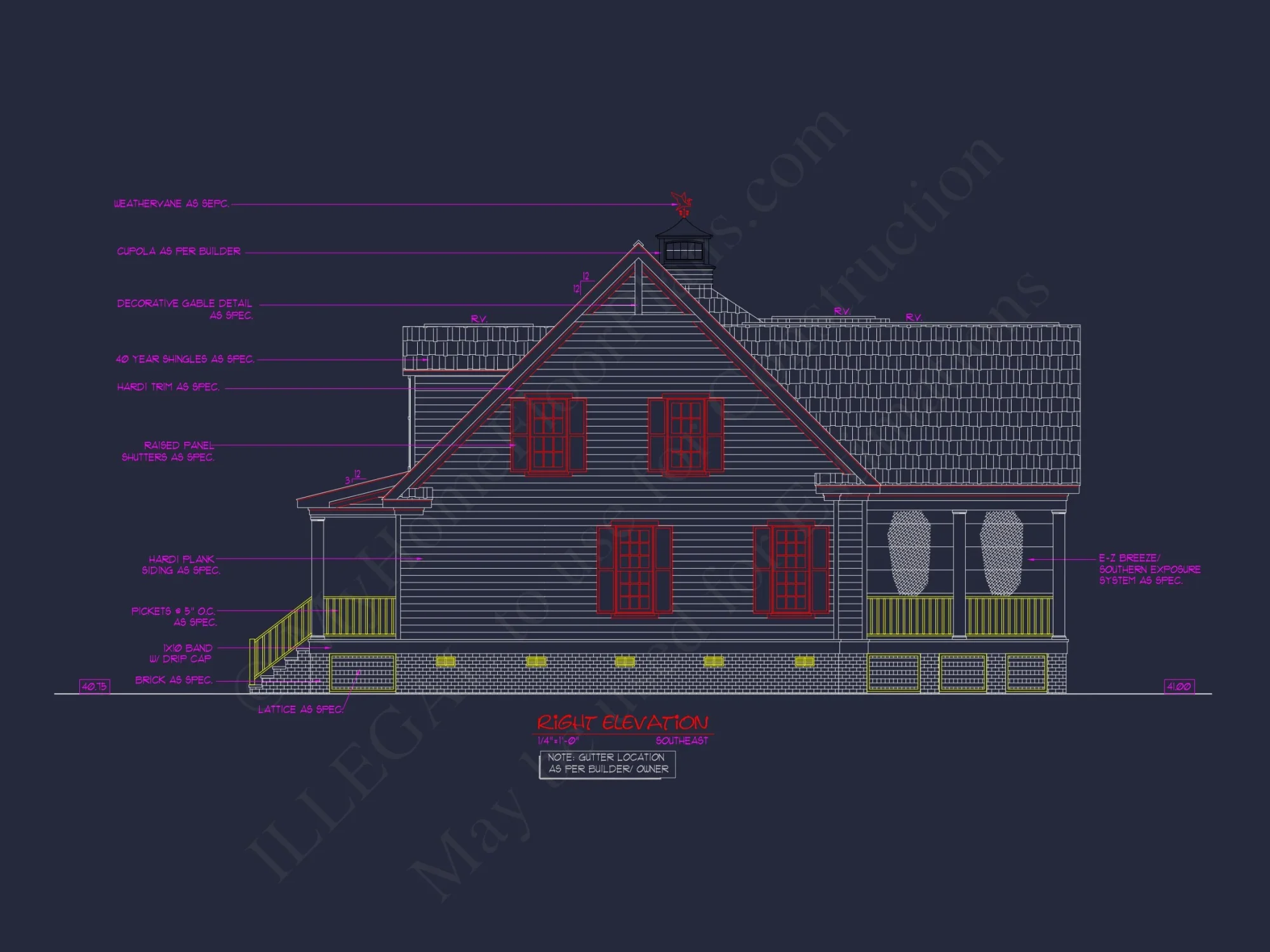 78'-Wide Cape Cod Floor Plan with Great Room and 2 Garage Bays