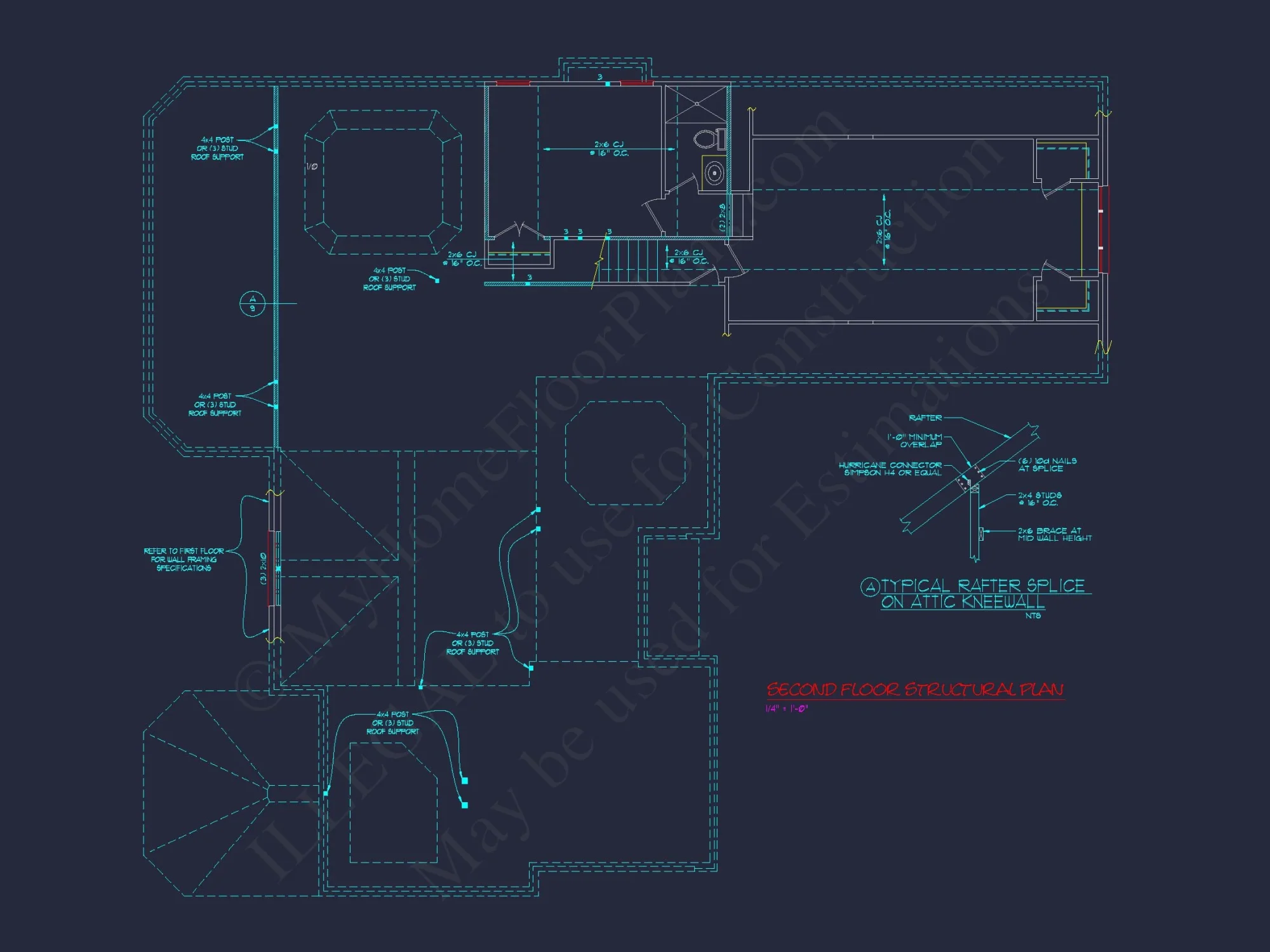 Stunning 2-Story house Plan with CAD Designs & Floor Plans