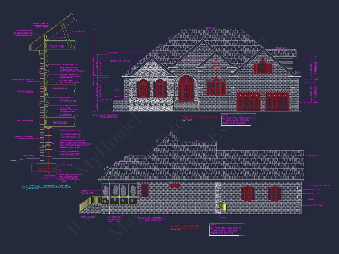Stunning 2-Story house Plan with CAD Designs & Floor Plans