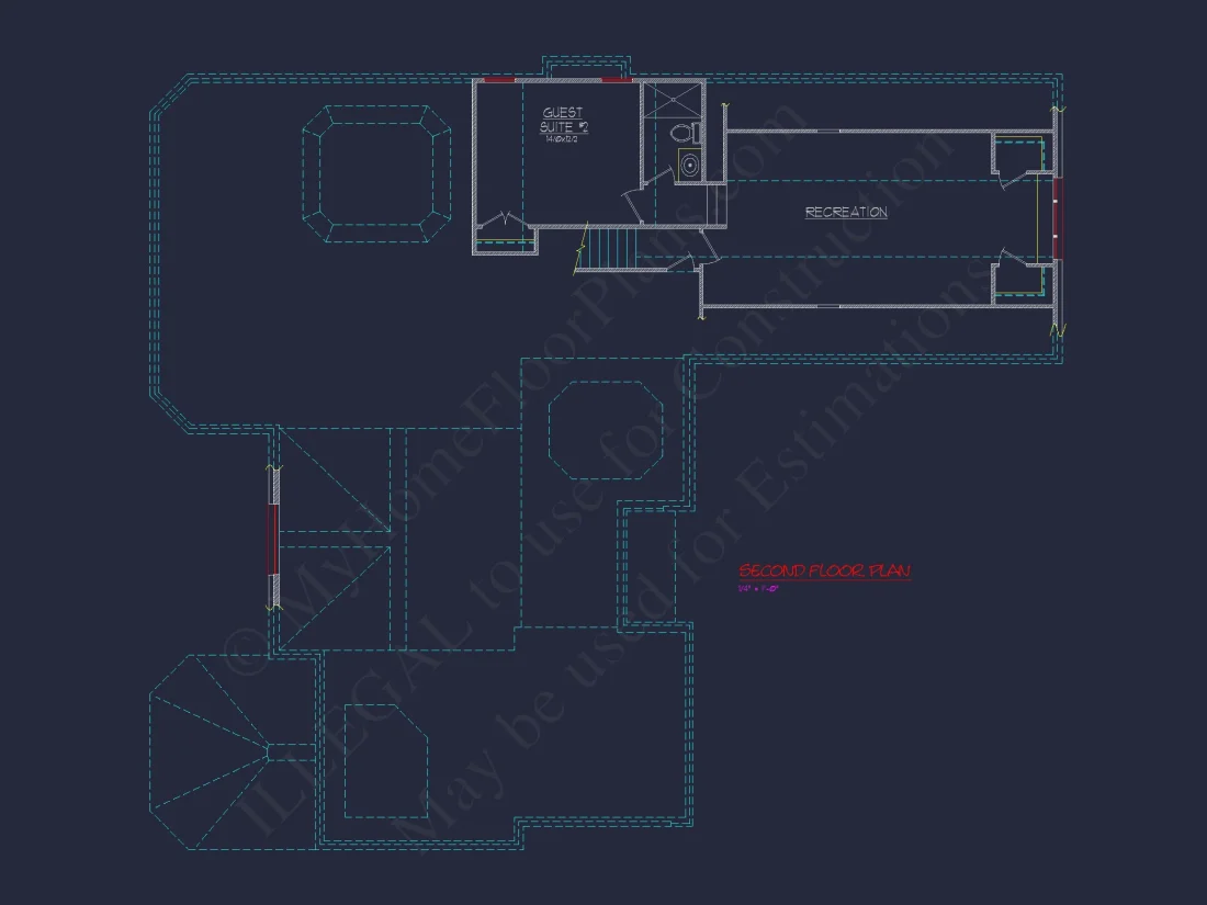 Stunning 2-Story house Plan with CAD Designs & Floor Plans